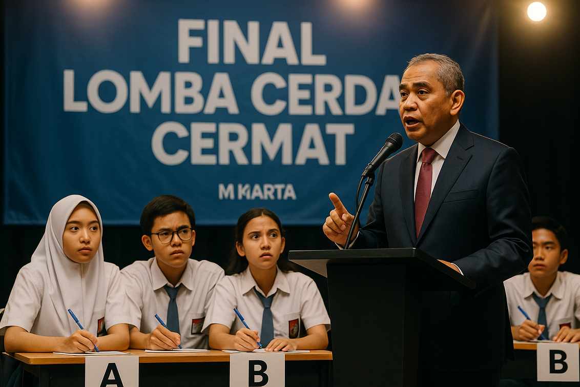"alt_text": "Final LCC Empat Pilar diulang karena kontroversi, memicu perdebatan publik."