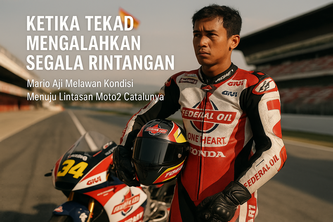 alt_text="Mario Aji mengalami cedera serius, menghambat ambisinya di Moto2 Catalunya."